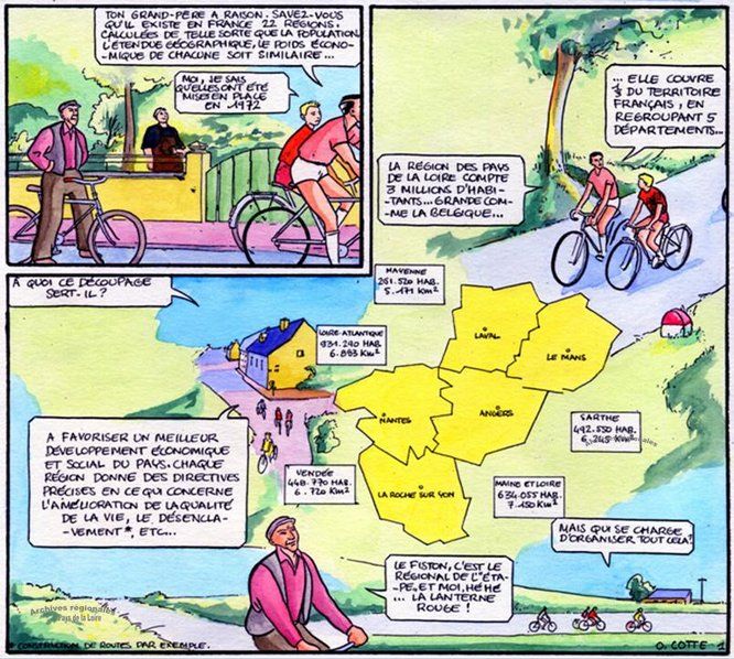 Une des planches proposées par O. Cotte pour le concours de BD organisé par la Région en 1983.