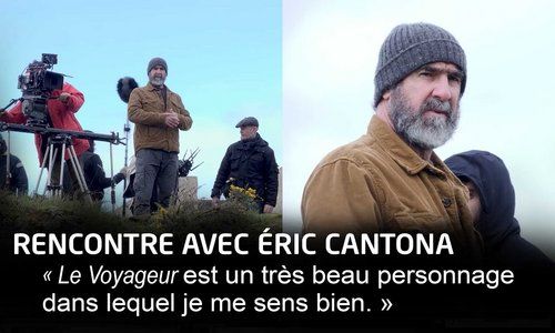 Interview d'Éric Cantona - tournage de la série Le Voyageur à Saint-Brevin-les-Pins (44)