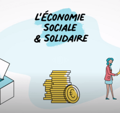 infographie avec texte "l'économie sociale et solidaire"